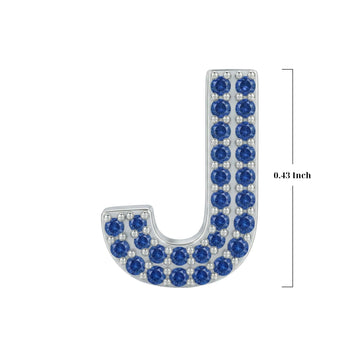 Blue Letter J Charm