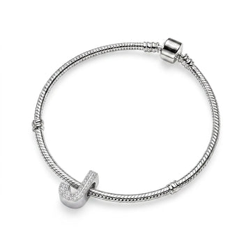 Silver Letter J Charm