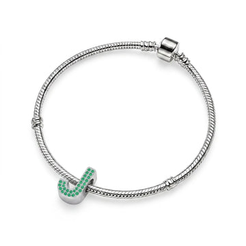 Green Letter J Charm