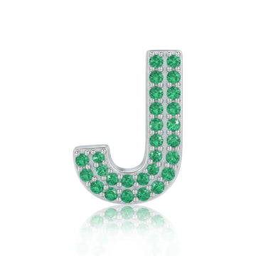 Green Letter J Charm
