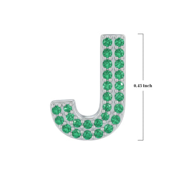 Green Letter J Charm