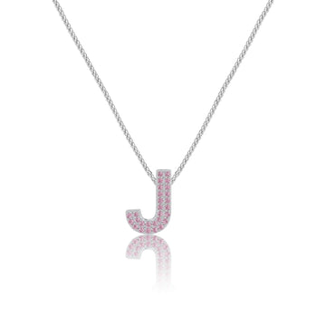 Pink Letter J Charm
