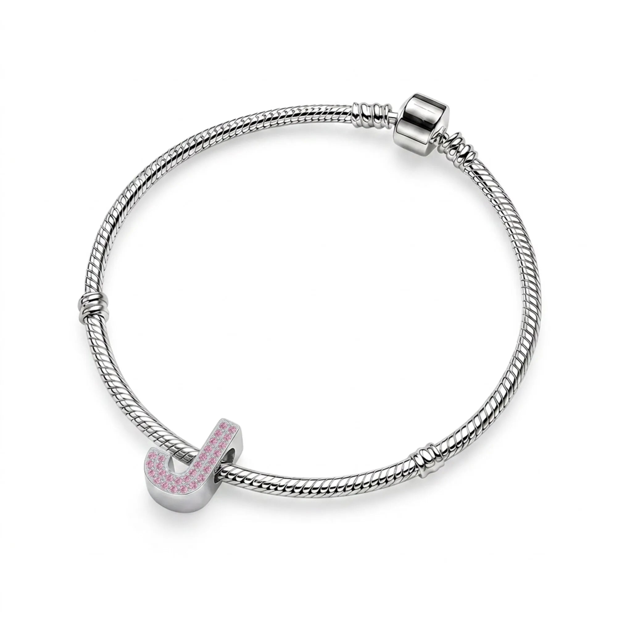 Pink Letter J Charm