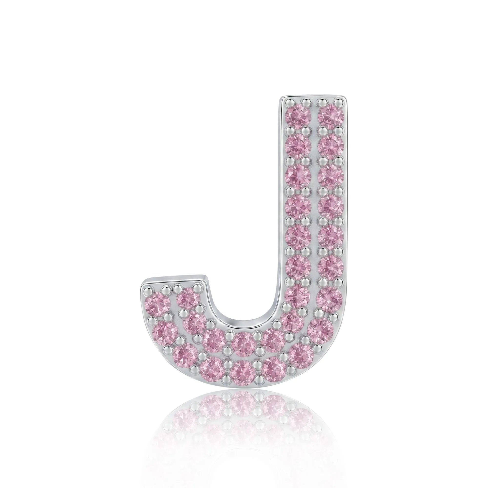 Pink Letter J Charm