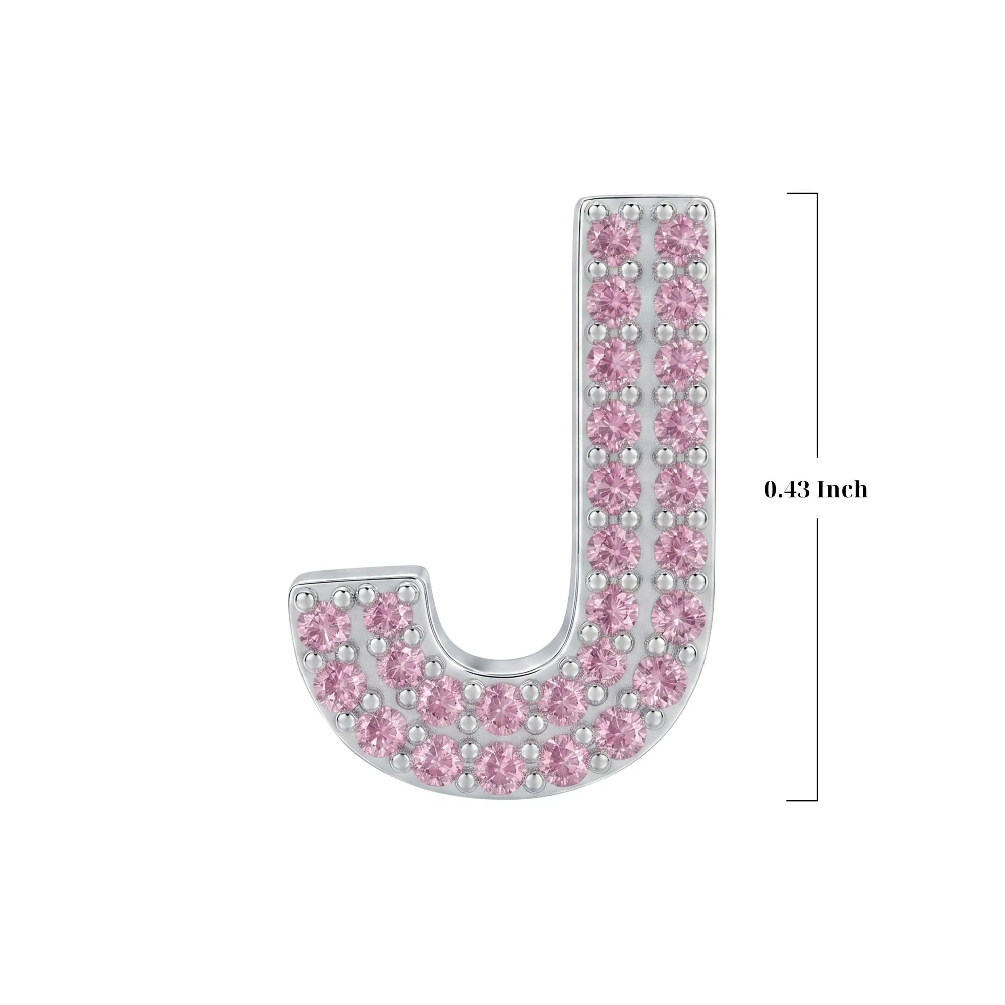 Pink Letter J Charm