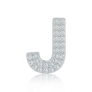 Silver Letter J Charm
