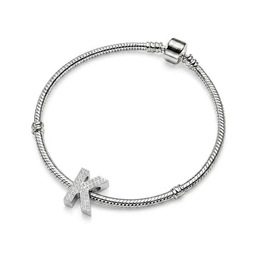 Silver Letter K / Kappa Charm