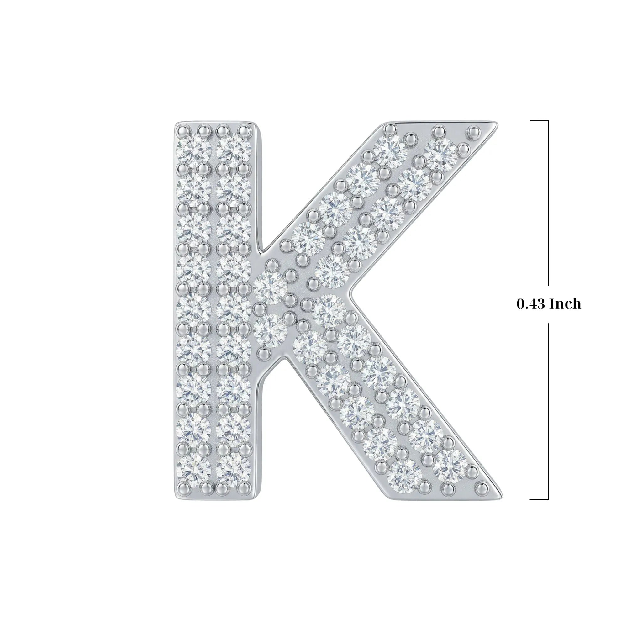 Silver Letter K / Kappa Charm