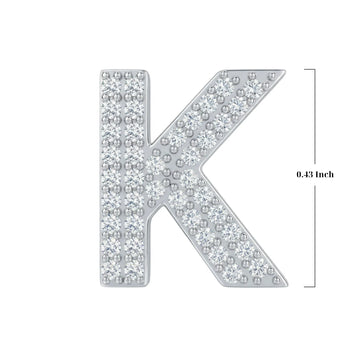 Silver Letter K / Kappa Charm