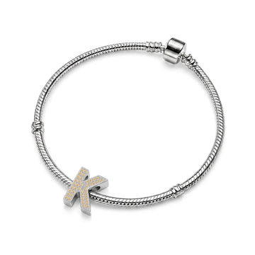 Gold Letter K / Kappa Charm
