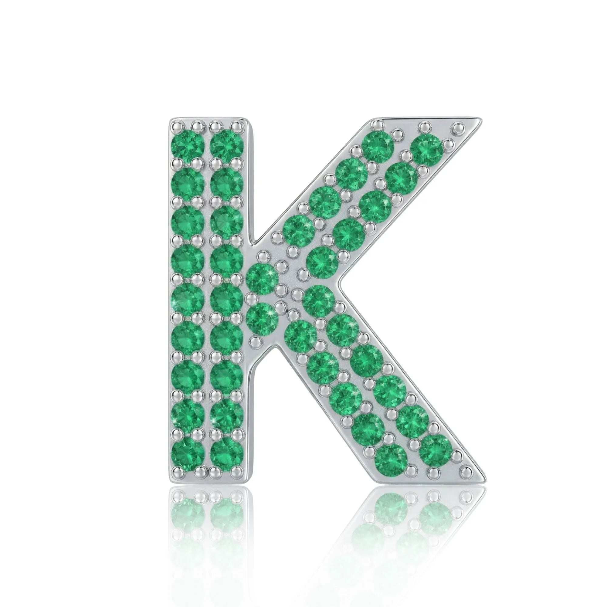 Green Letter K / Kappa Charm
