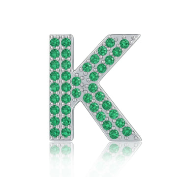 Green Letter K / Kappa Charm
