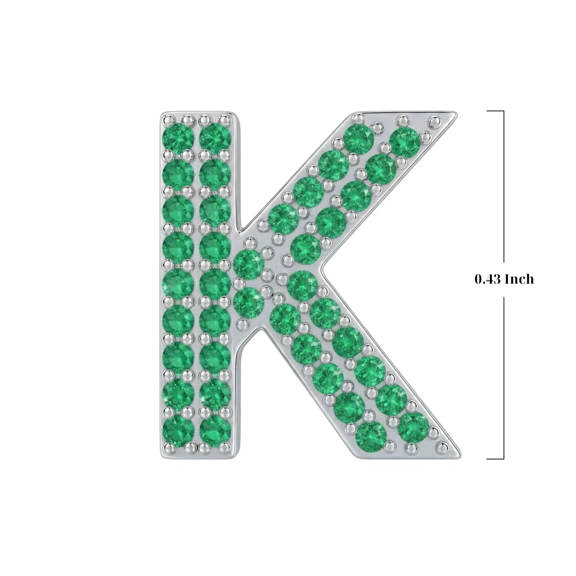 Green Letter K / Kappa Charm