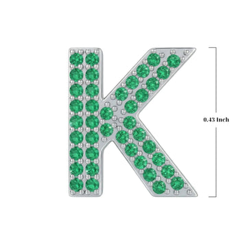 Green Letter K / Kappa Charm