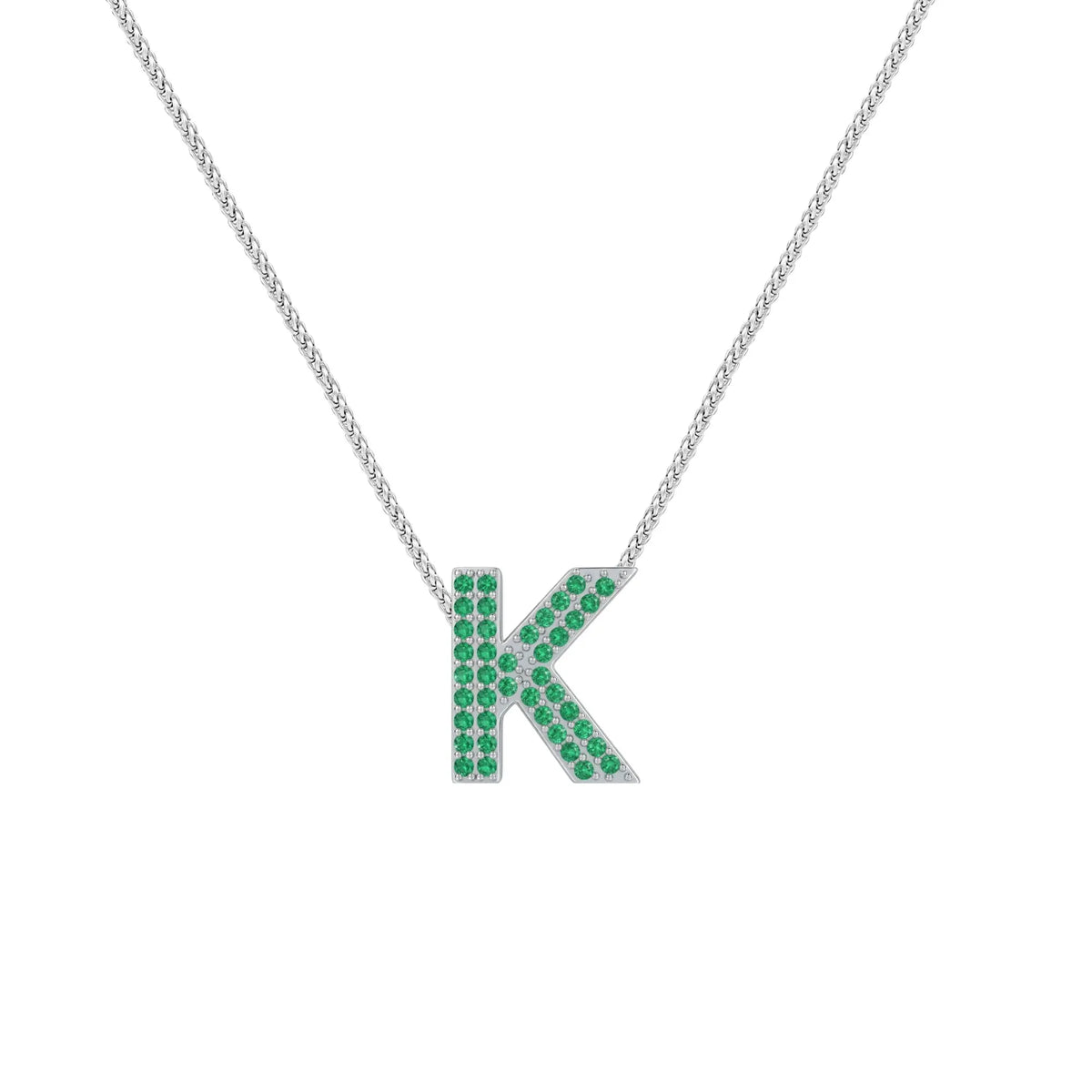 Green Letter K / Kappa Charm