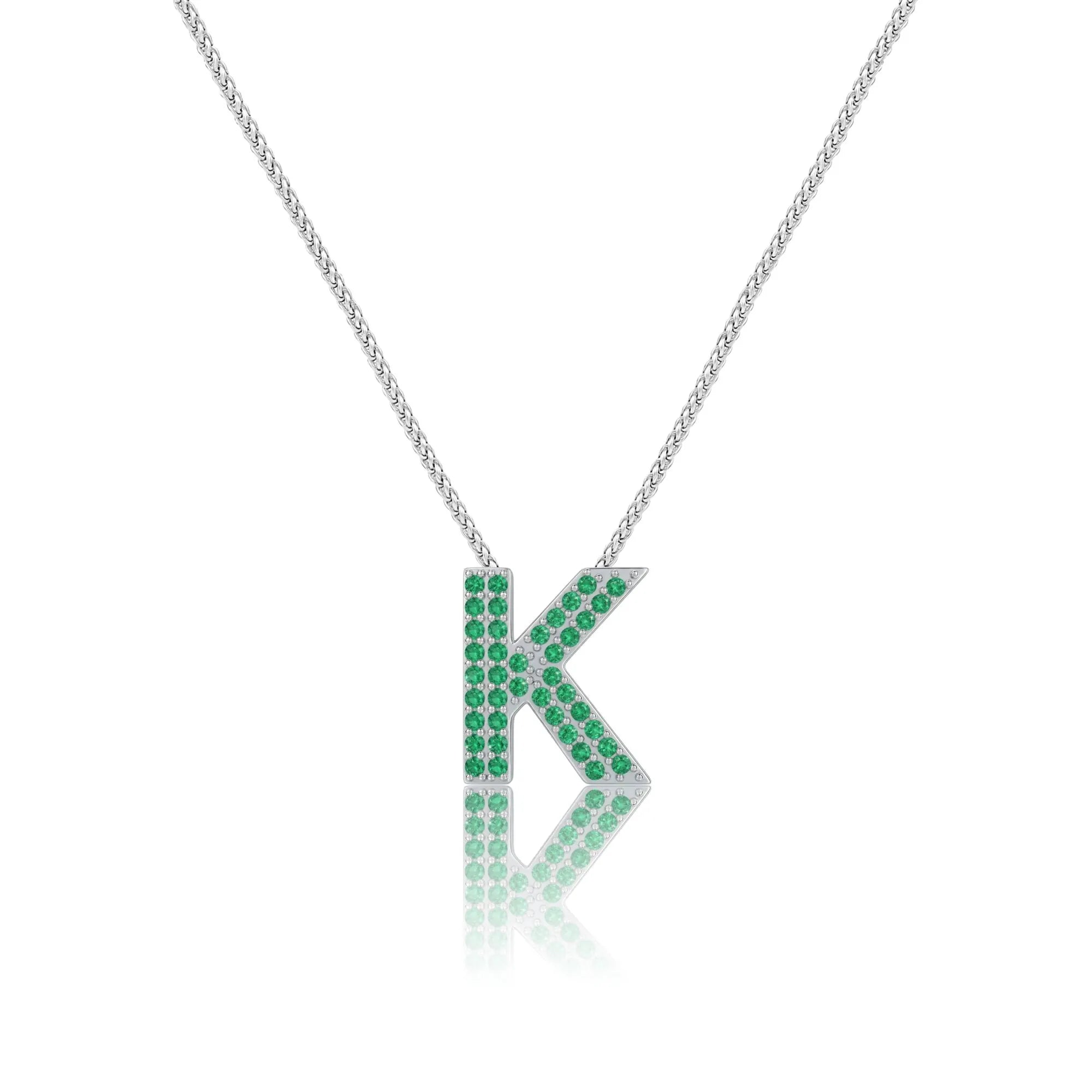 Green Letter K / Kappa Charm