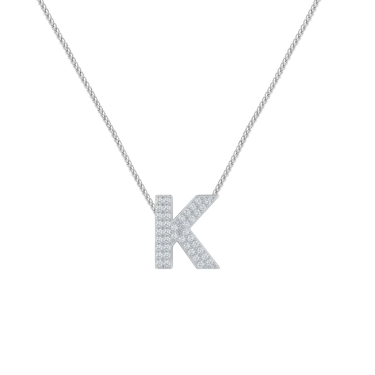 Silver Letter K / Kappa Charm