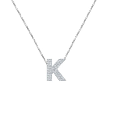 Silver Letter K / Kappa Charm