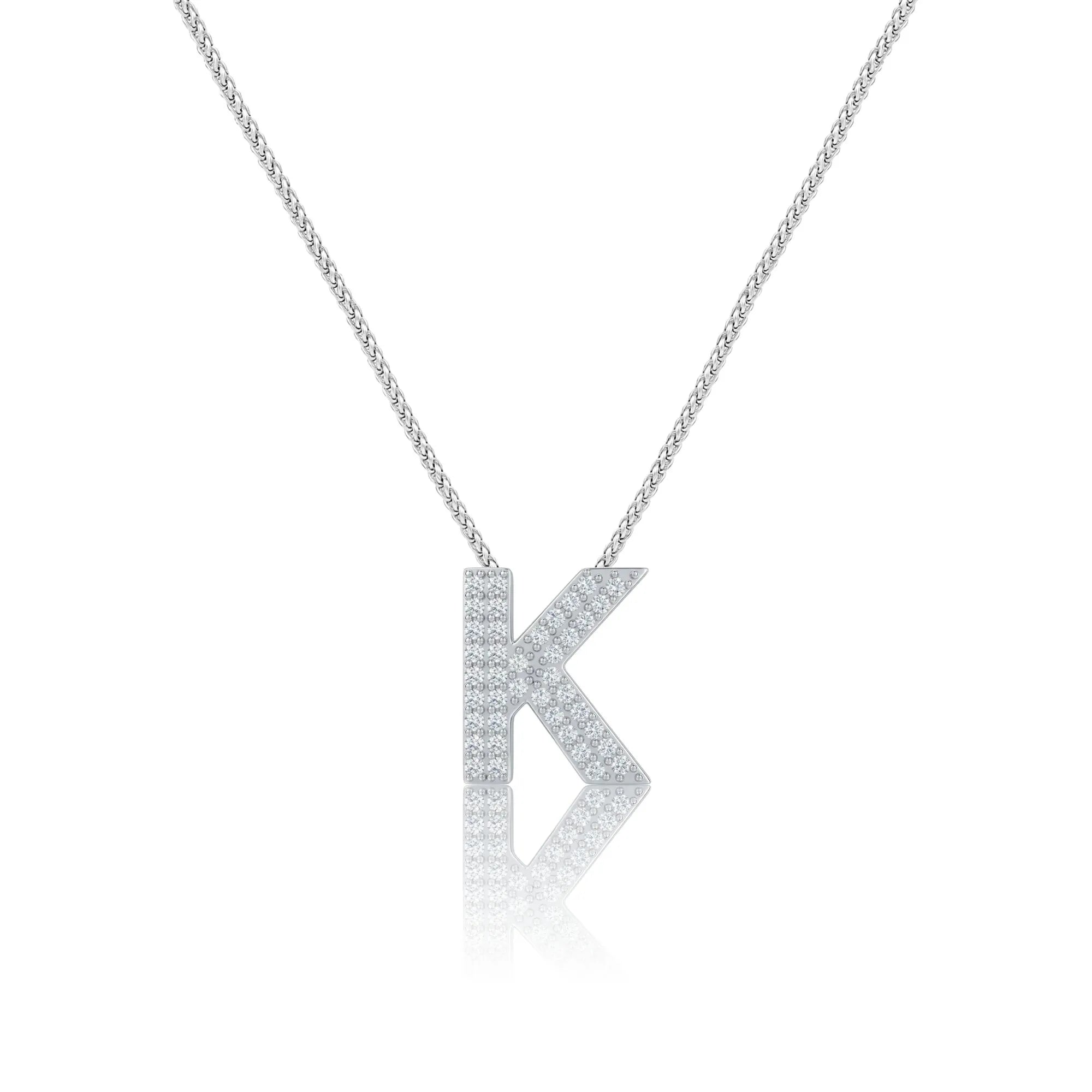 Silver Letter K / Kappa Charm