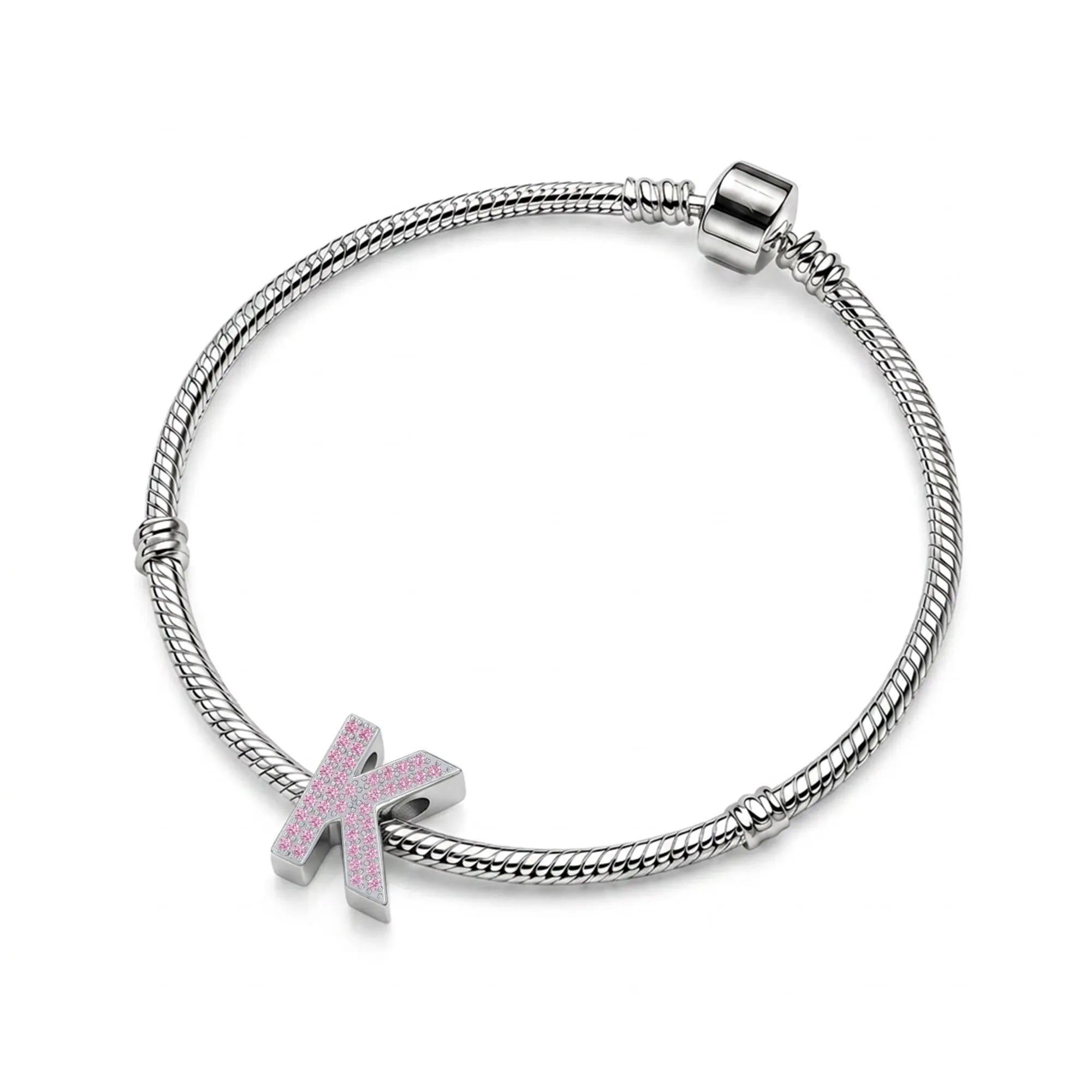 Pink Letter K / Kappa Charm