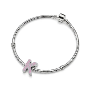 Pink Letter K / Kappa Charm