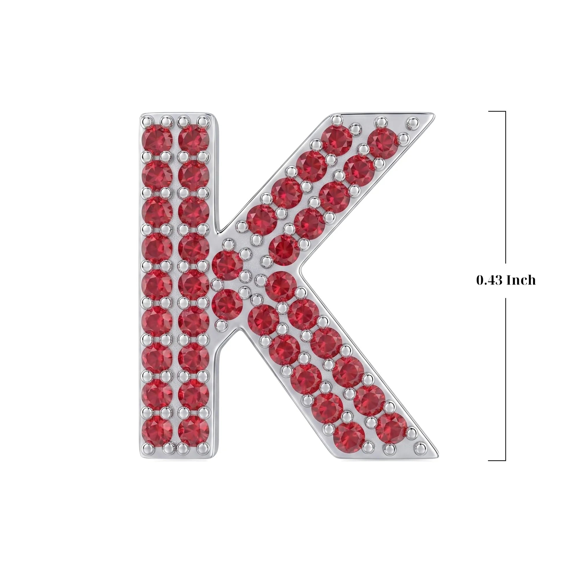Red Letter K / Kappa Charm