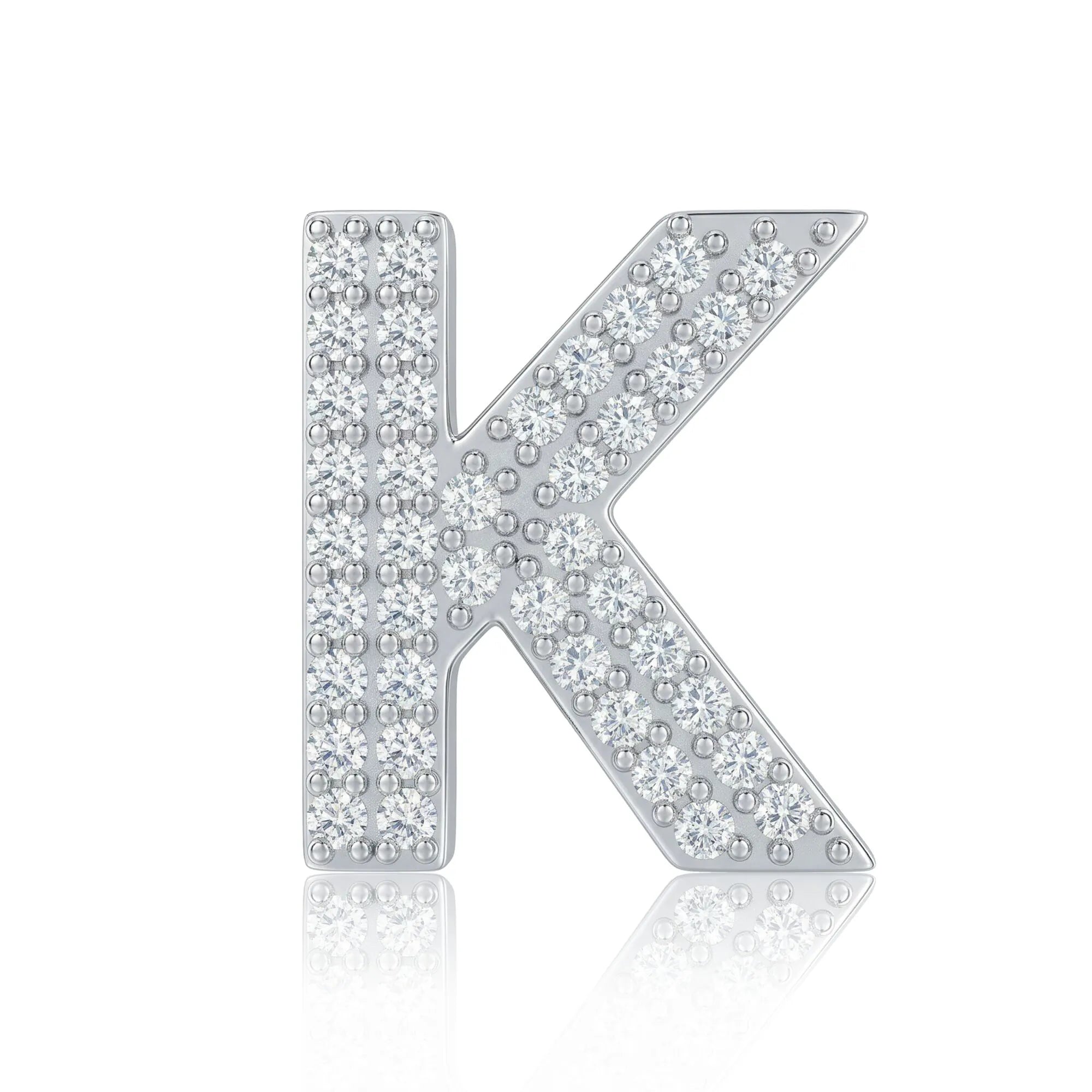 Silver Letter K / Kappa Charm