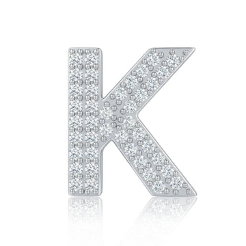 Silver Letter K / Kappa Charm