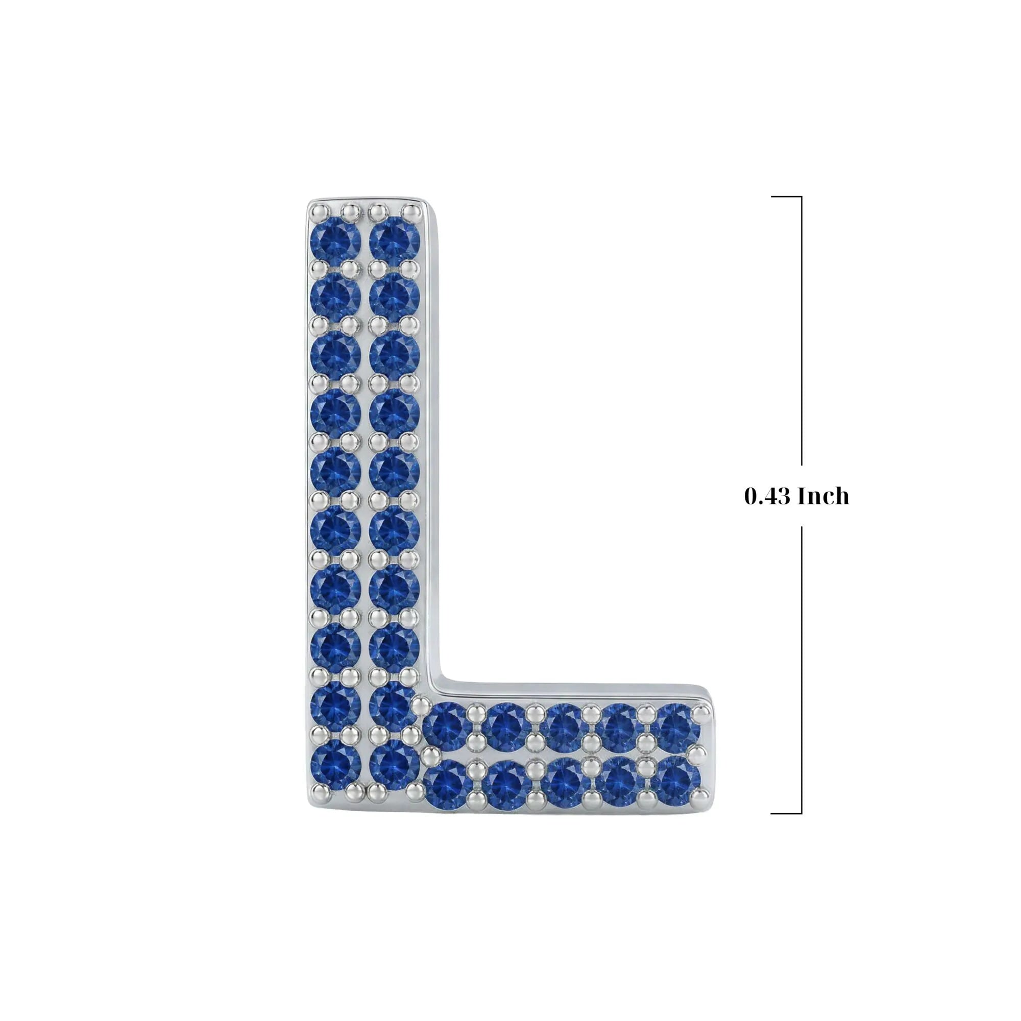 Blue Letter L Charm