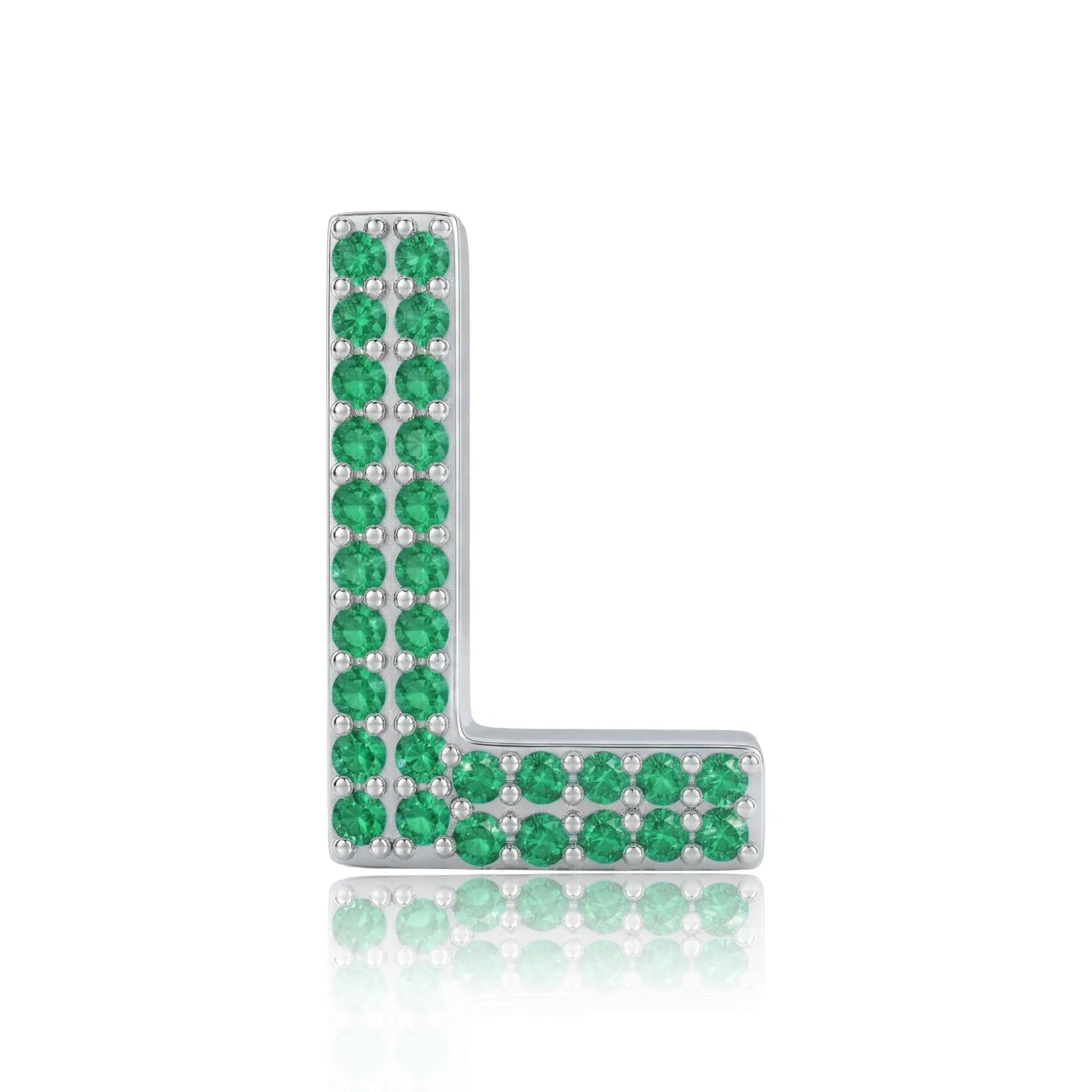 Green Letter L Charm