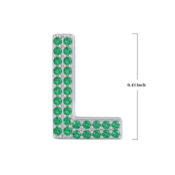 Green Letter L Charm