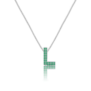 Green Letter L Charm