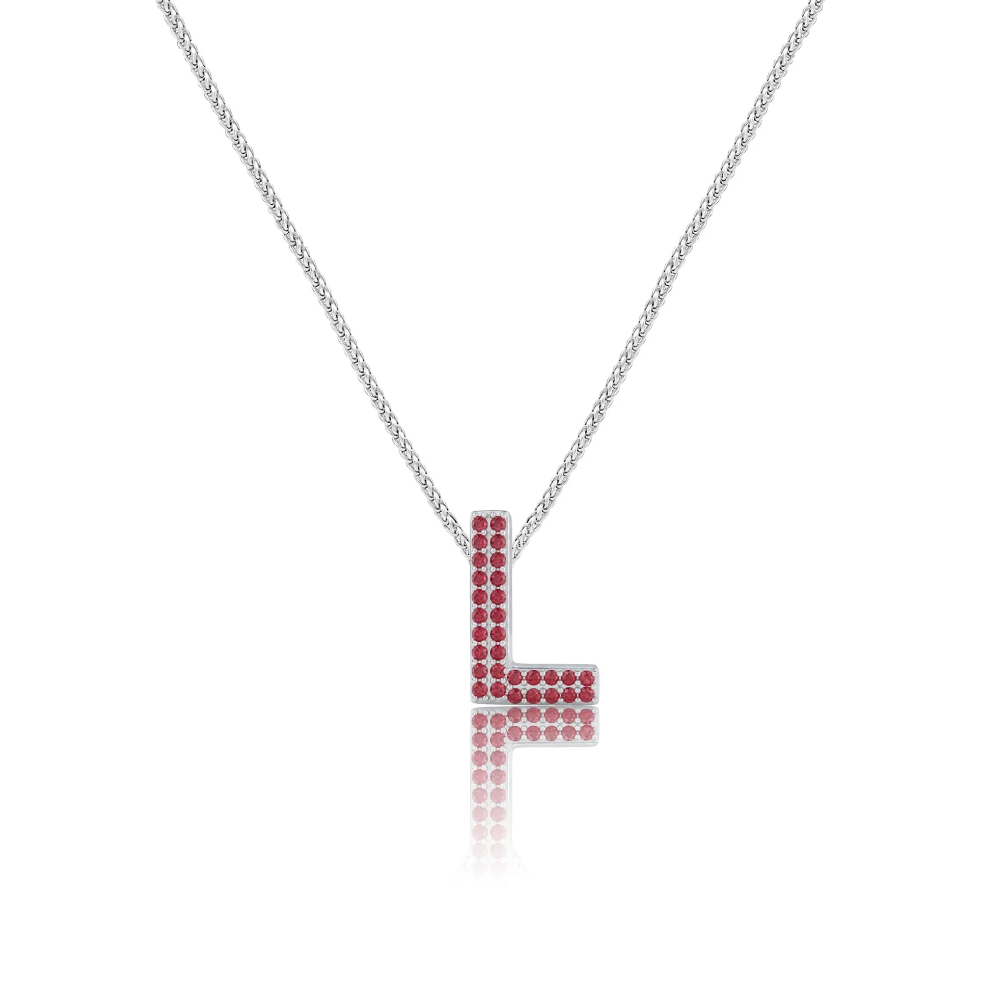 Red Letter L Charm