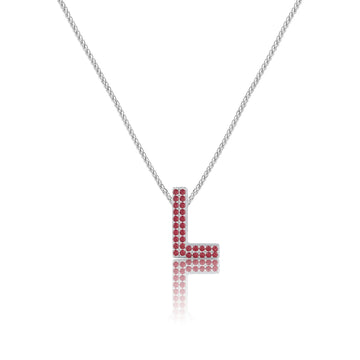 Red Letter L Charm