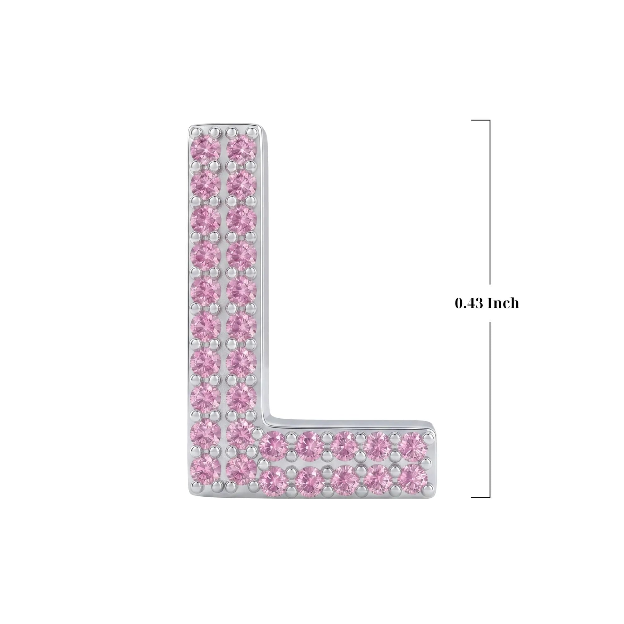 Pink Letter L Charm