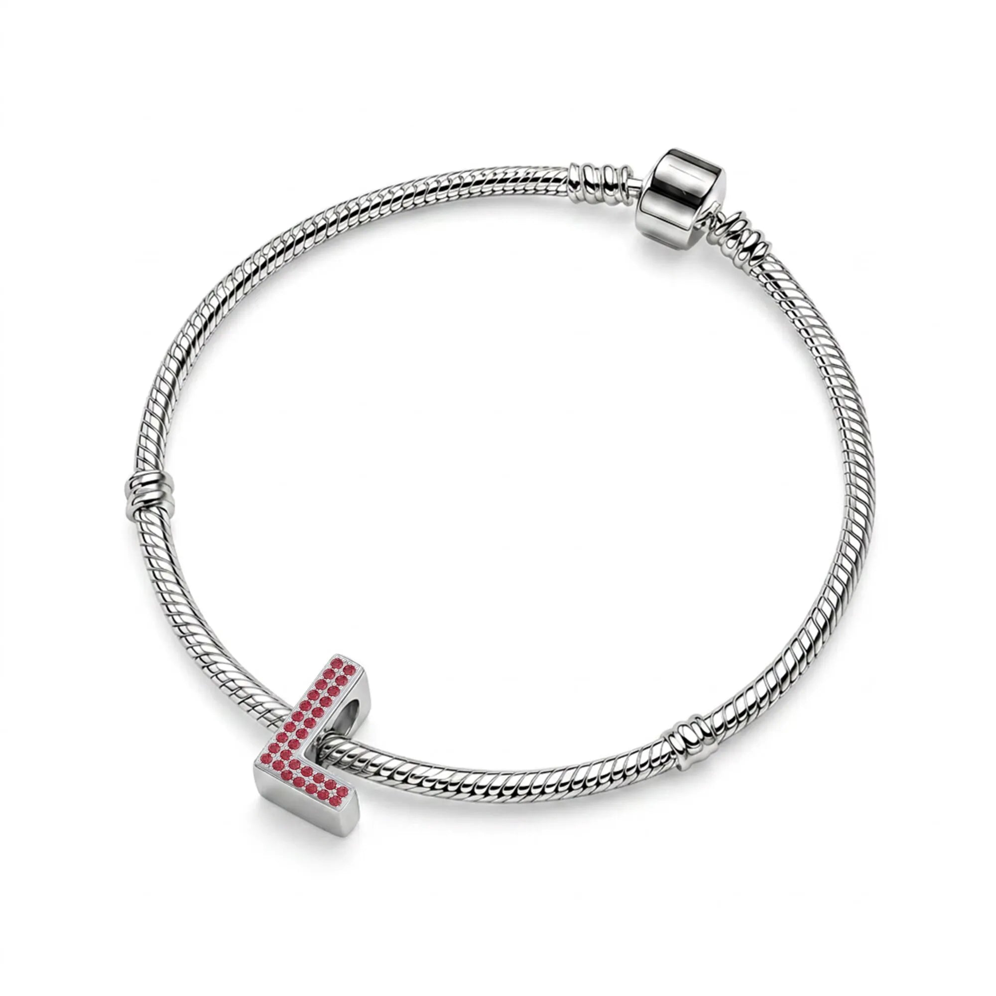 Red Letter L Charm