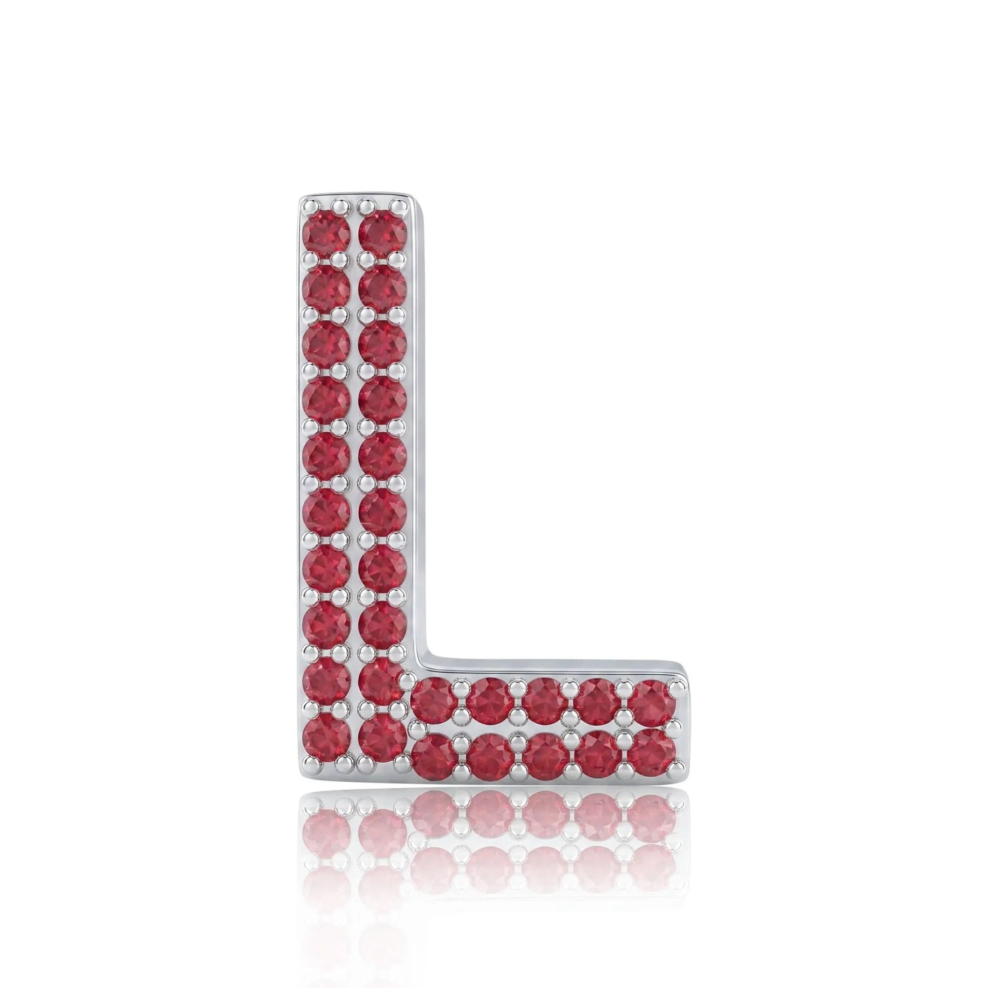 Red Letter L Charm