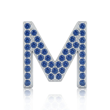 Blue Letter M / Mu Charm