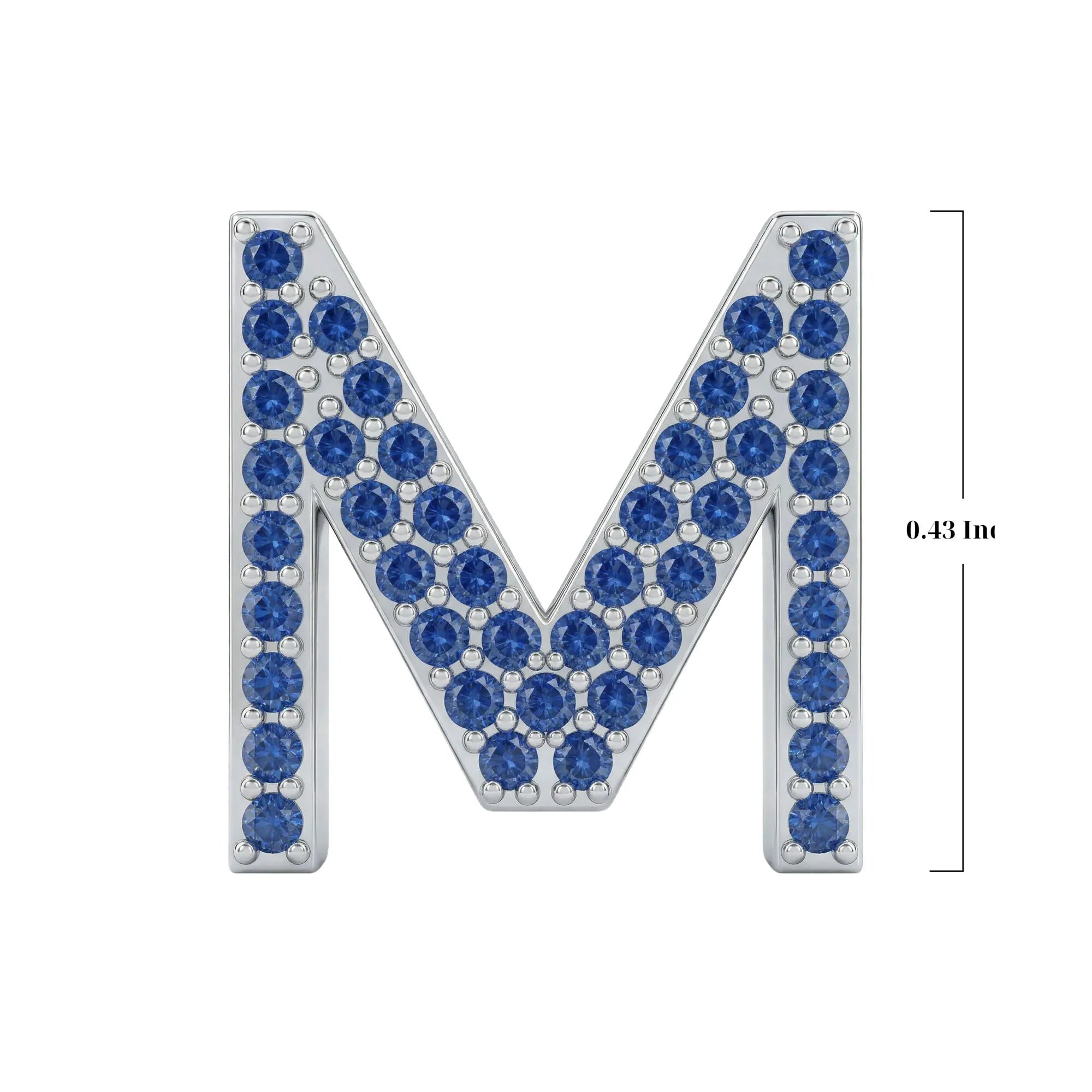 Blue Letter M / Mu Charm