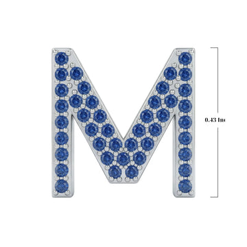 Blue Letter M / Mu Charm