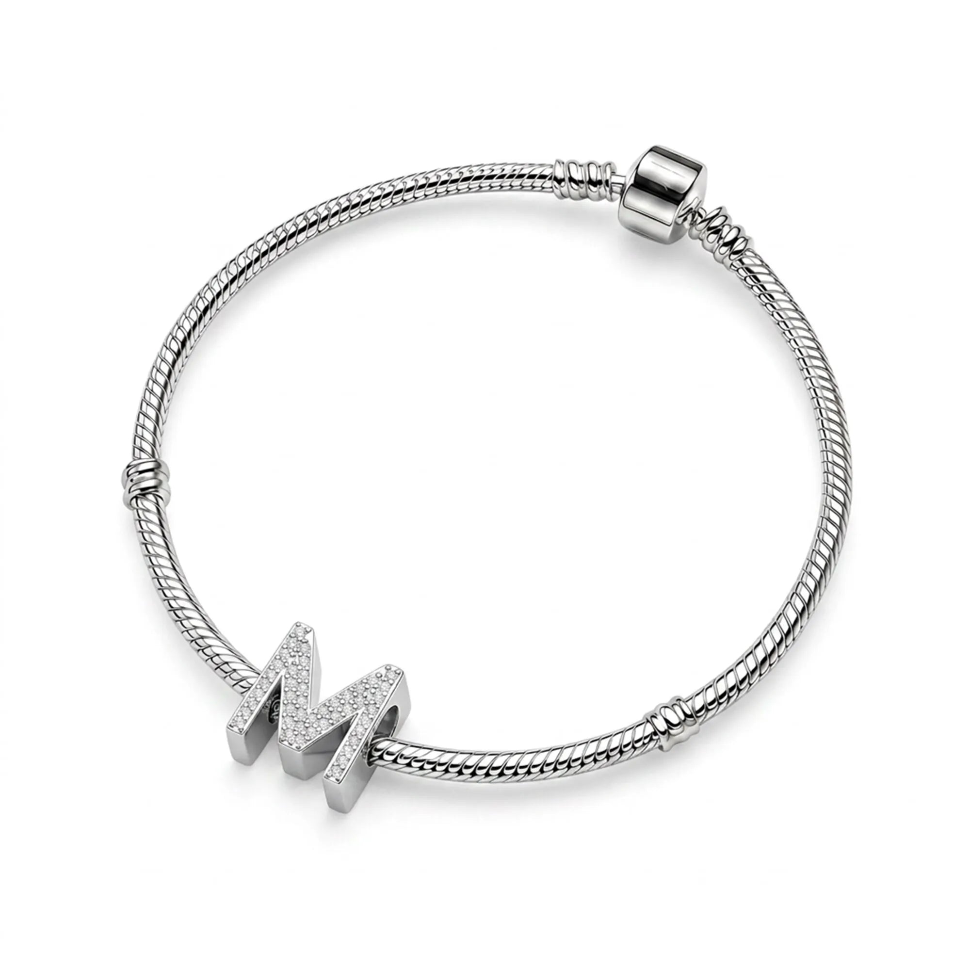 Silver Letter M / Mu Charm