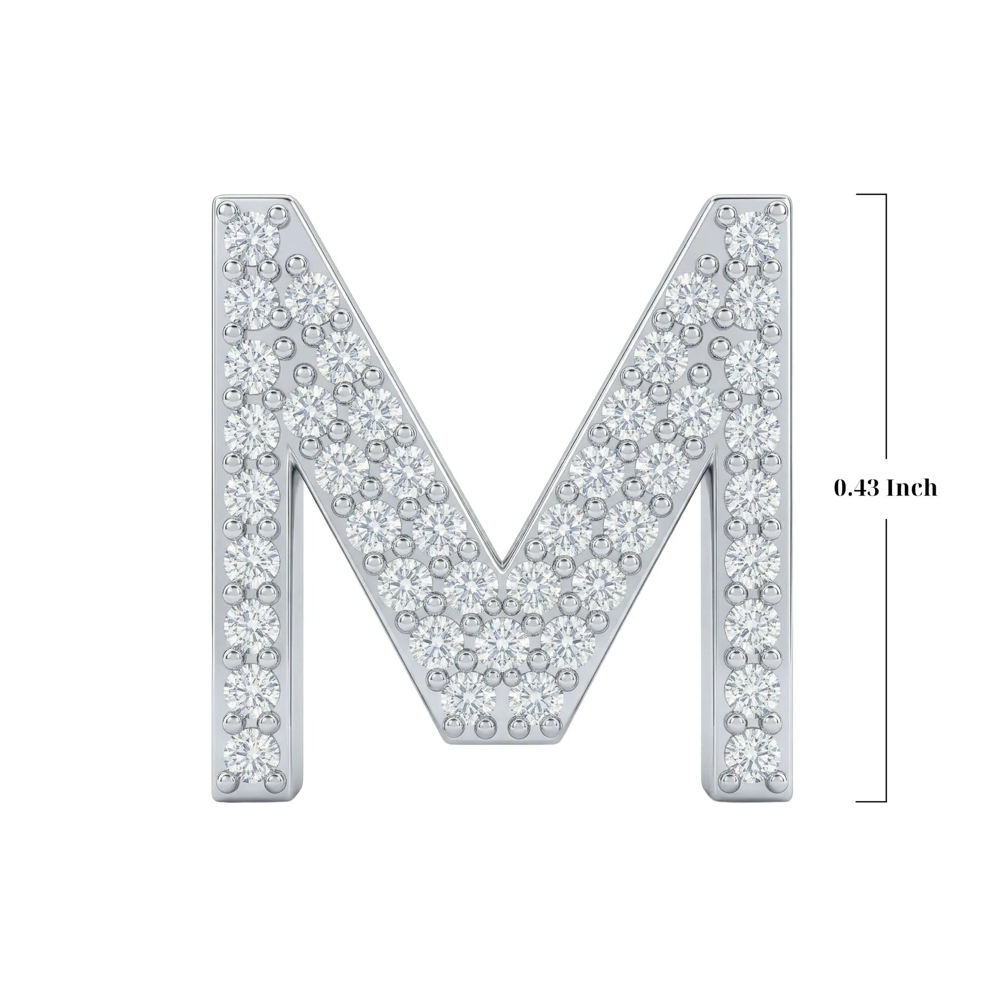 Silver Letter M / Mu Charm