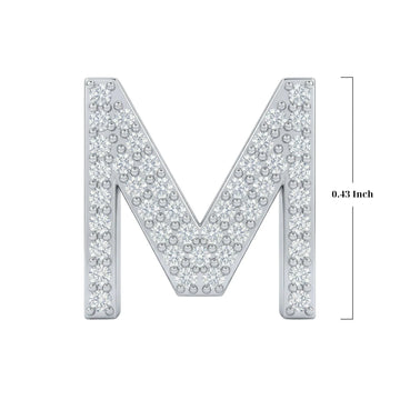 Silver Letter M / Mu Charm