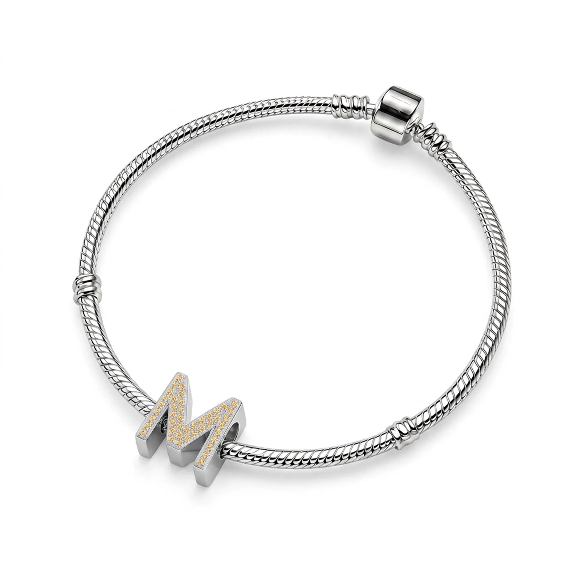 Gold Letter M / Mu Charm