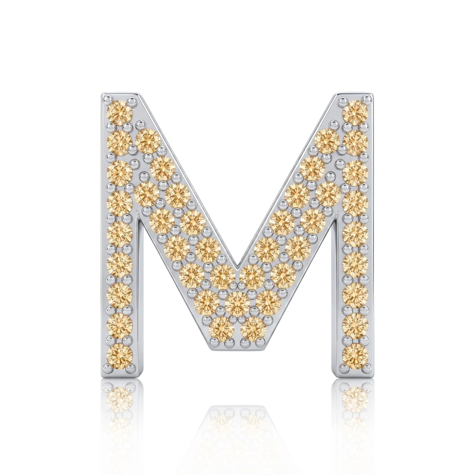 Gold Letter M / Mu Charm