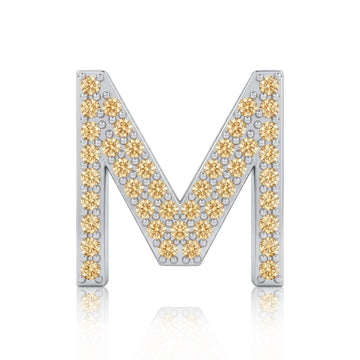 Gold Letter M / Mu Charm