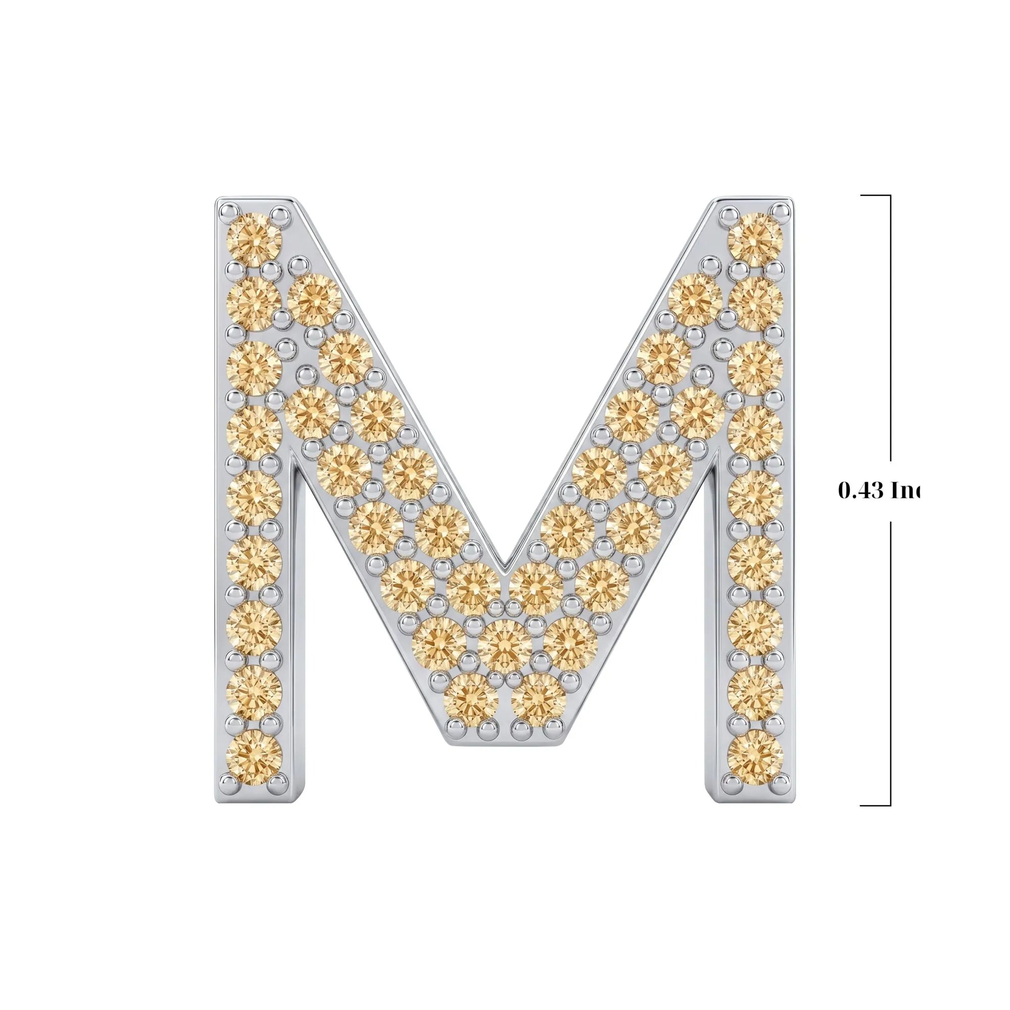 Gold Letter M / Mu Charm