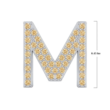 Gold Letter M / Mu Charm