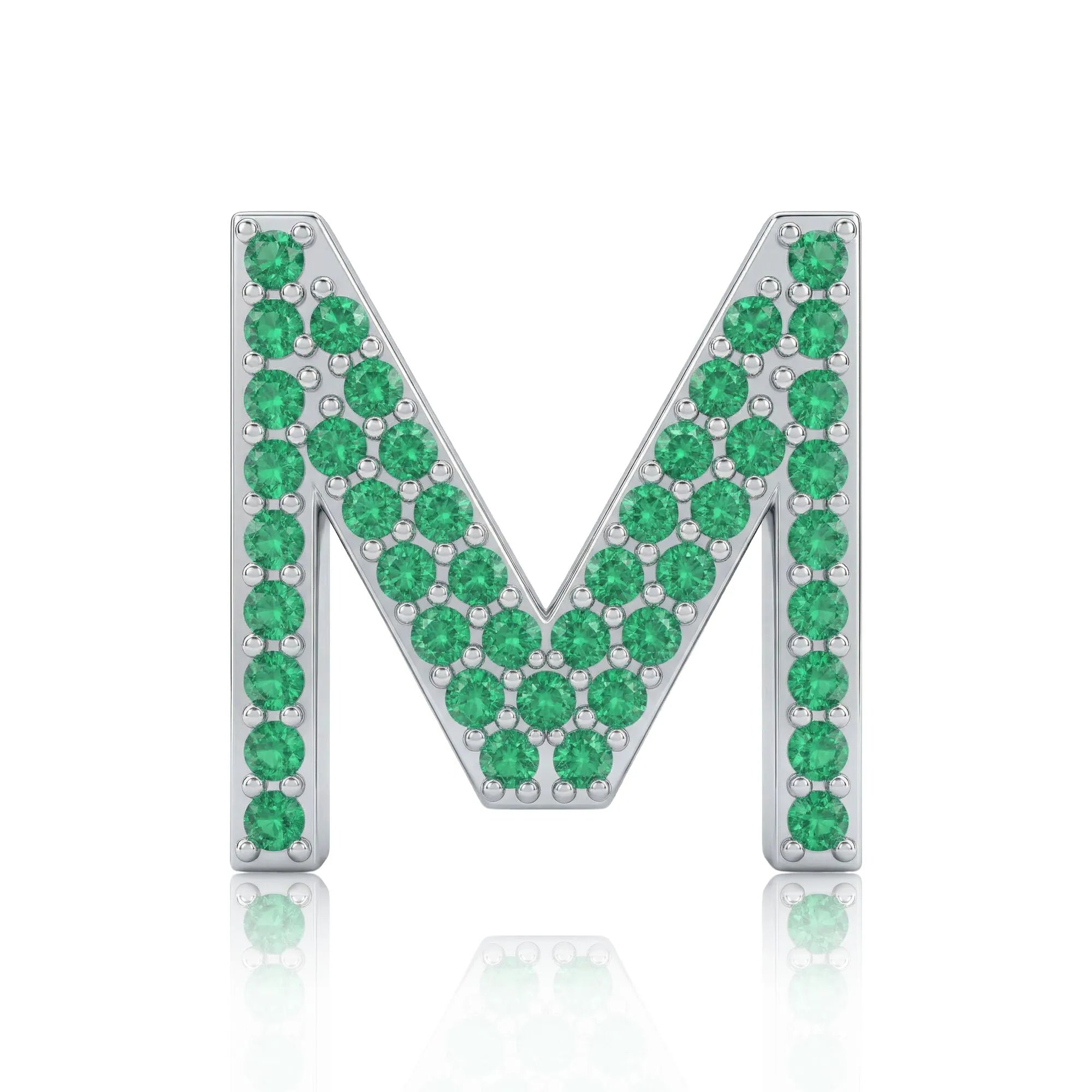 Green Letter M / Mu Charm