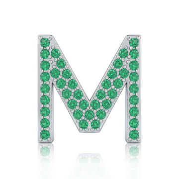 Green Letter M / Mu Charm